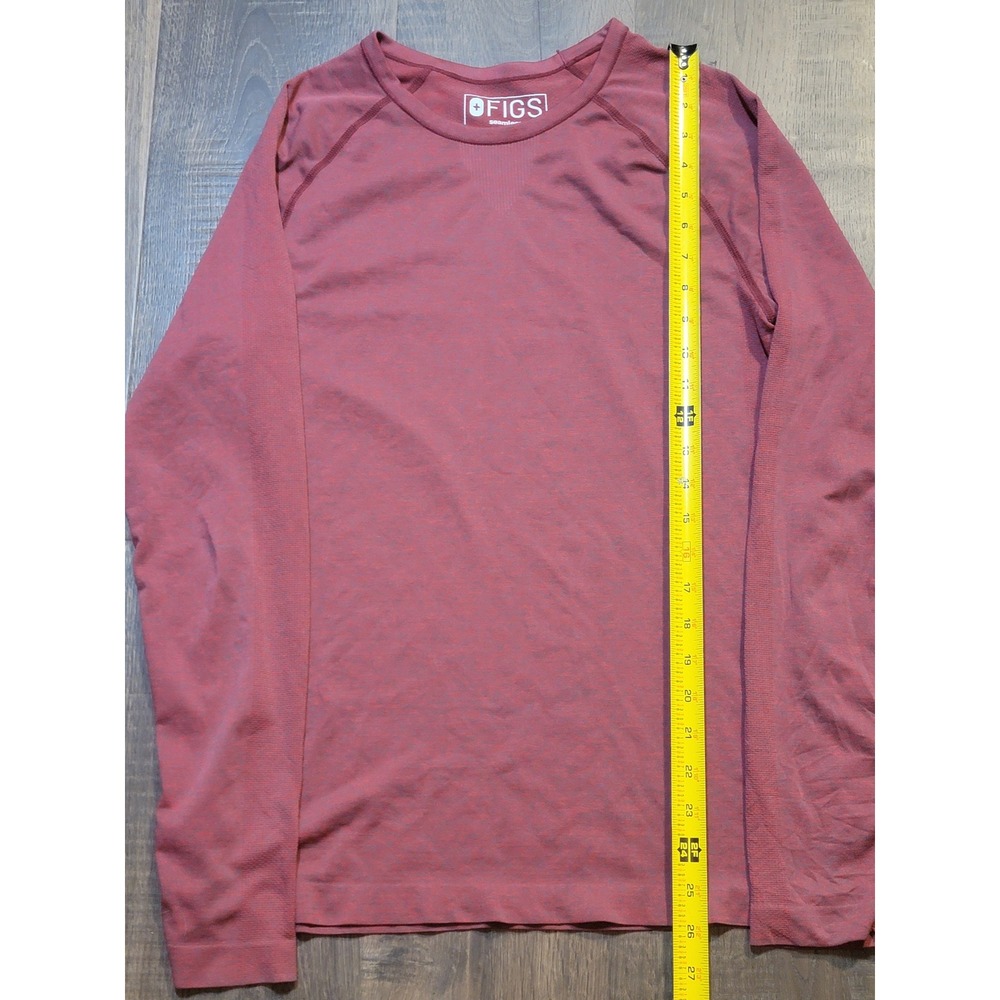 FIGS Seamless Long Sleeve Top‎ Small Burgundy Athletic Threads for Threads